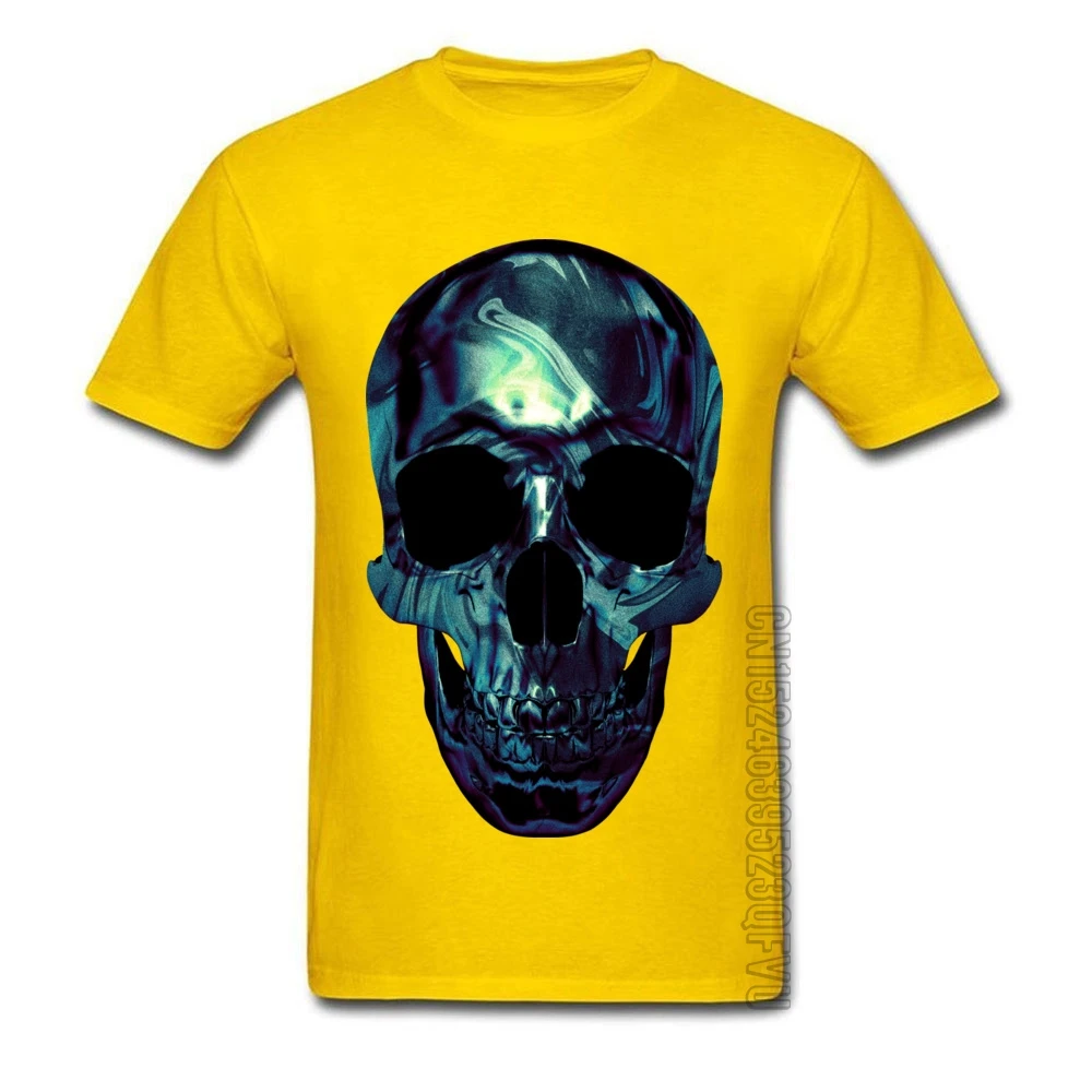 Футболка мужская с 3D-принтом черепа модная повседневная тенниска из хлопка