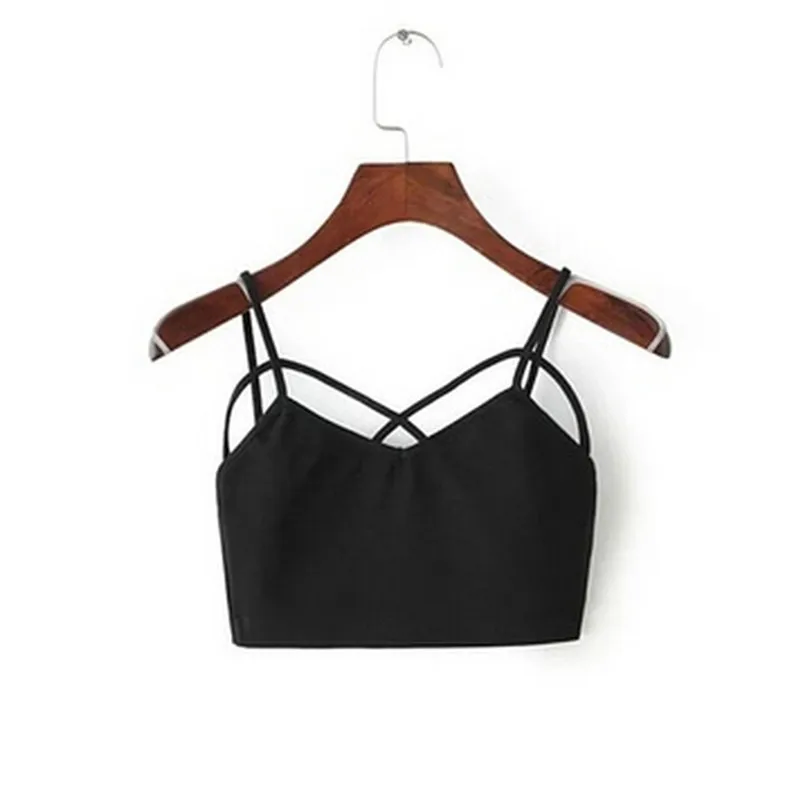 

Sexy Women Cut Out Black Bustier Crop Tank Tops Fashion Top Bralette Strappy Crochet Cropped Blusas Bandage Halter Camisole