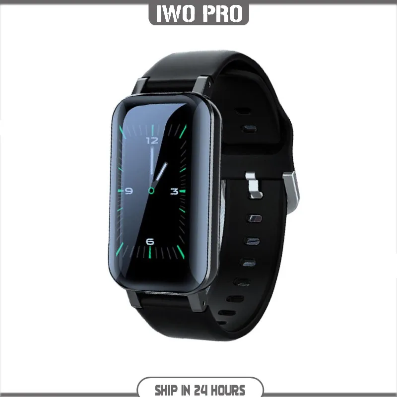 IWO PRO T89PRO 1.14inch Bluetooth Heart Rate Monitor Sports Smart Bracelet Pedometer with Bluetooth Earphones Waterproof smart