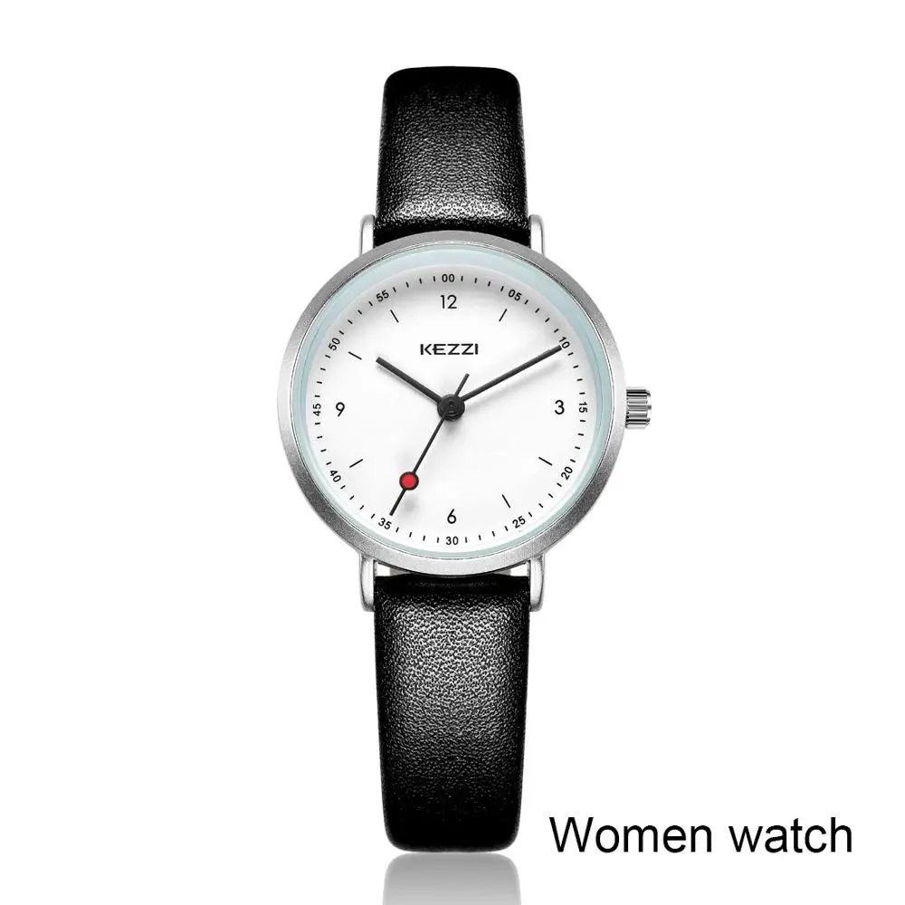 black watch women KEZZI Новые мужские и женские кварцевые часы для пары, модные деловые часы, мужские часы, женские часы, подарки - Цвет: black watch women