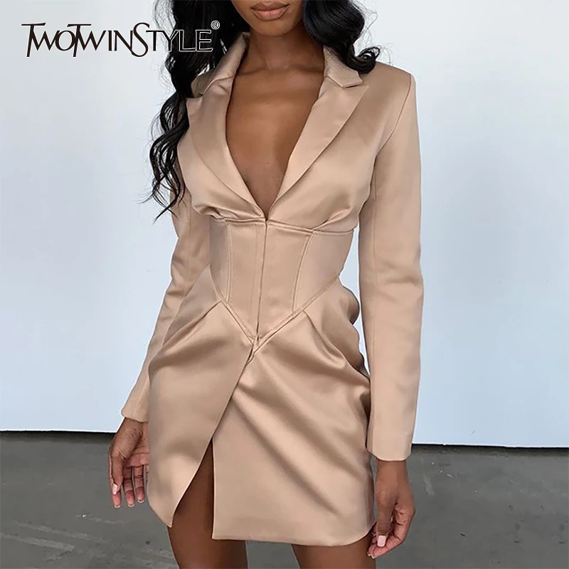 TWOTWINSTYLE винтажные Куртки из искусственной кожи для женщин v образный вырез