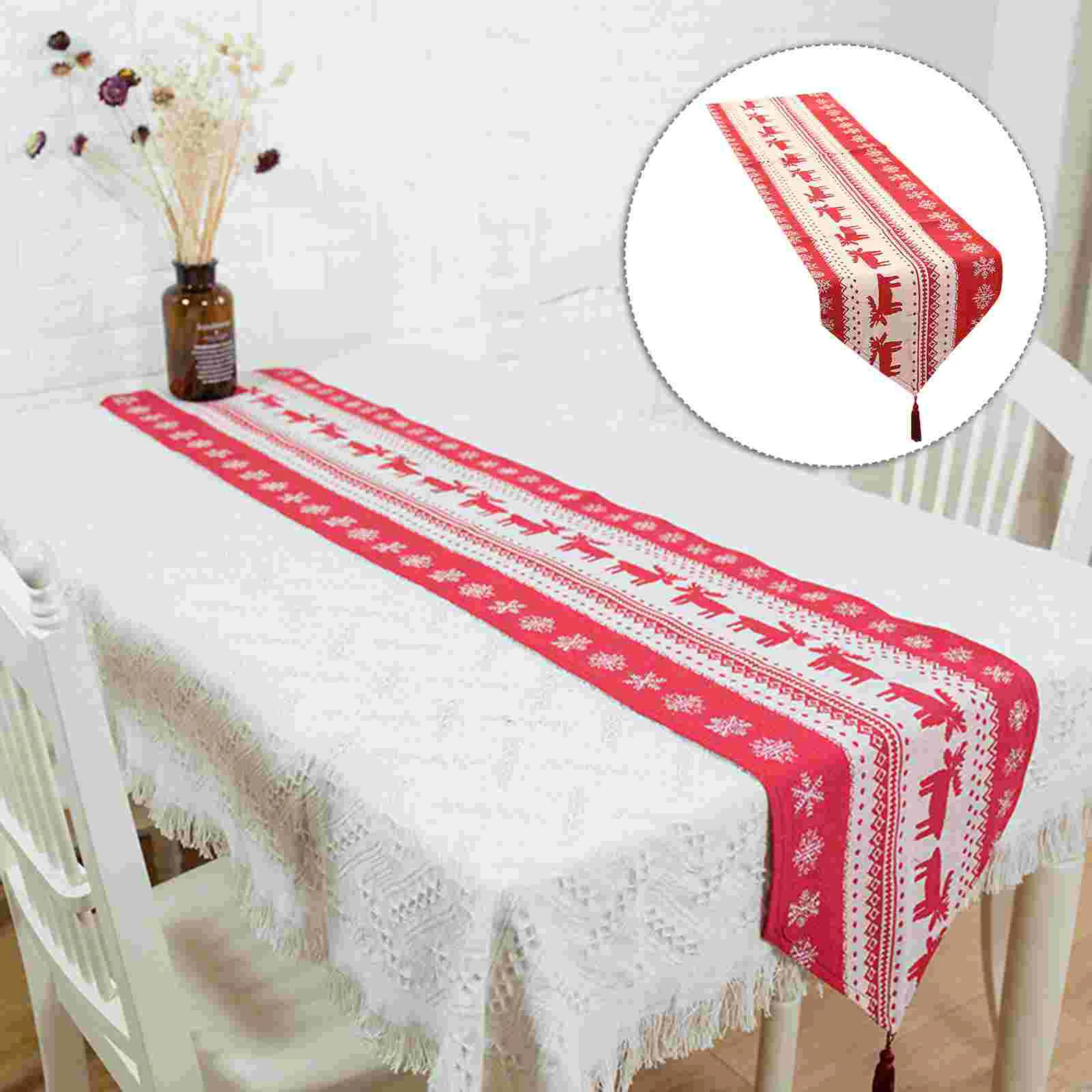 

1pc Creative Christmas Tablecloth Table Cover Decoration Xmas Festival Decor