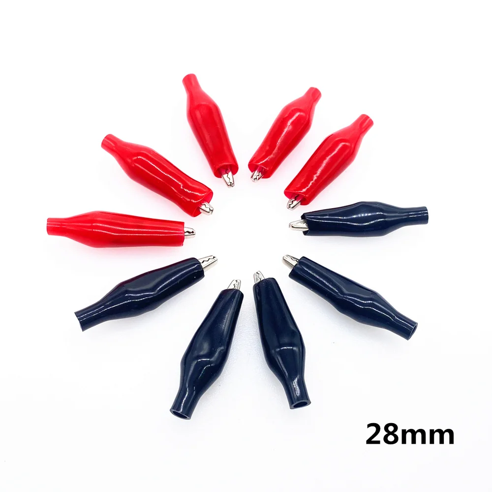 10 шт./лот 28 мм металлический зажим крокодил S4 Электрический крокодила для