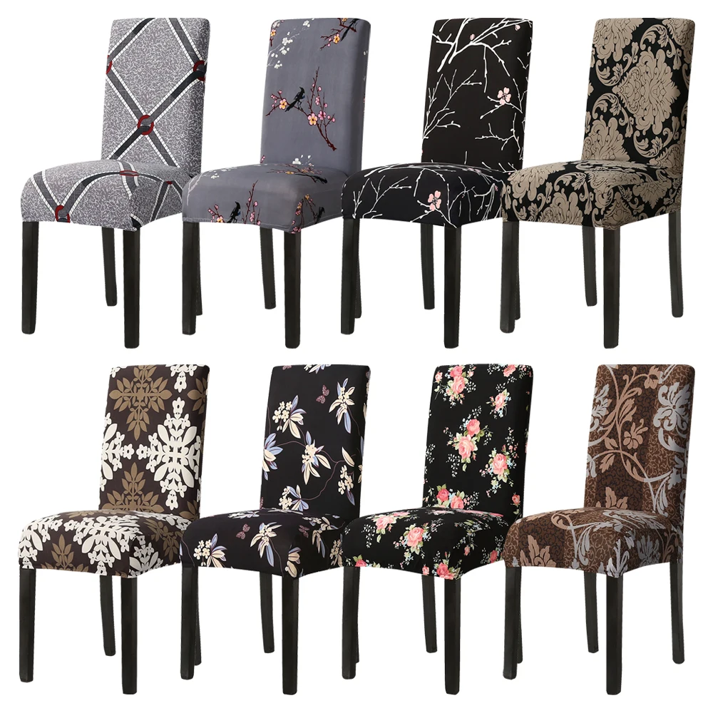 

Elastic Dining Chair Cover Stretch Slipcovers Protector Anti-Dust Home Furniture Decor Dining Seat Cover Various fancy Jacquard