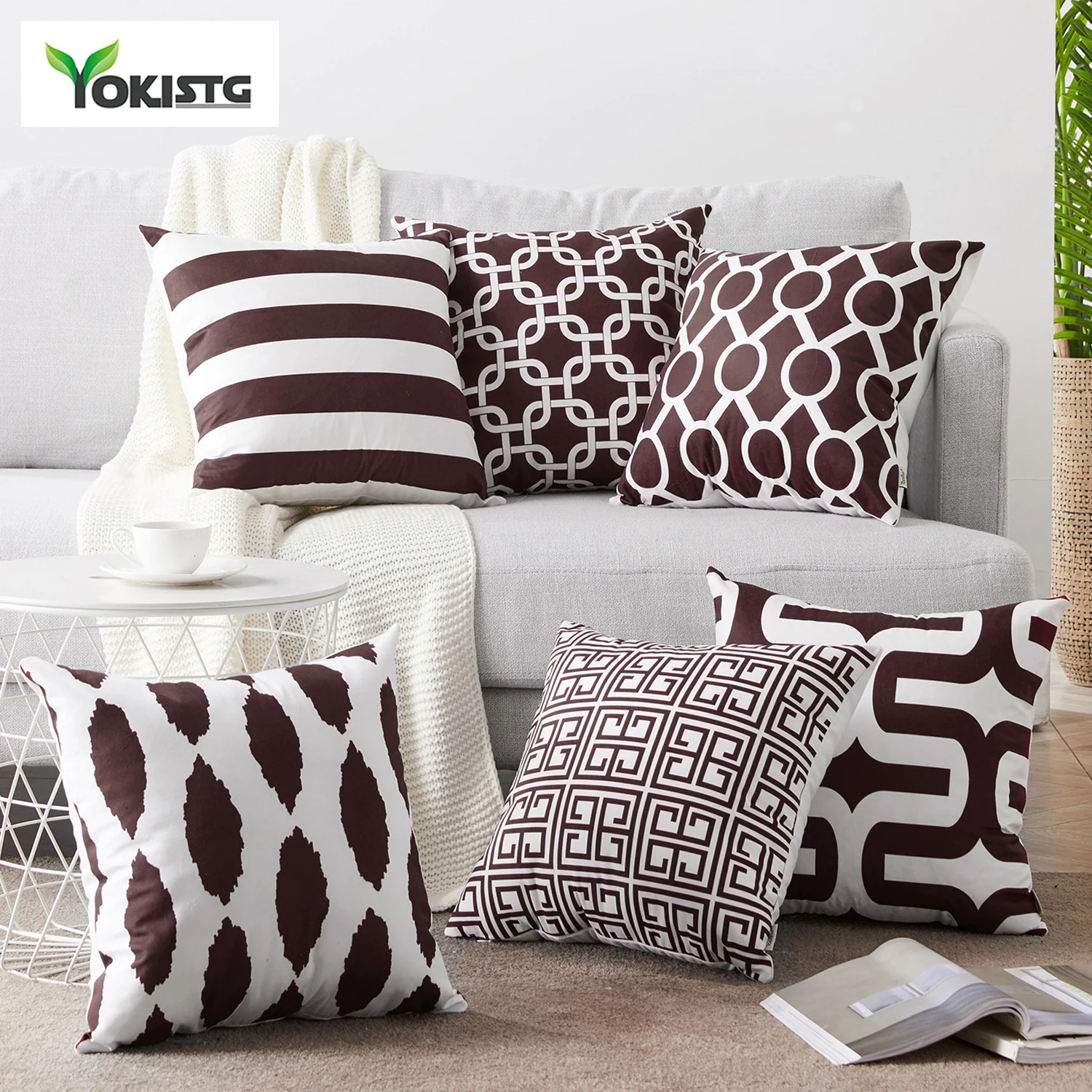 

YokiSTG Cheap Cushion Cover Geometric Pillow Covers For Sofa Seat Chair Microfiber Decor Throw Pillow Covers Cases Nordic Style