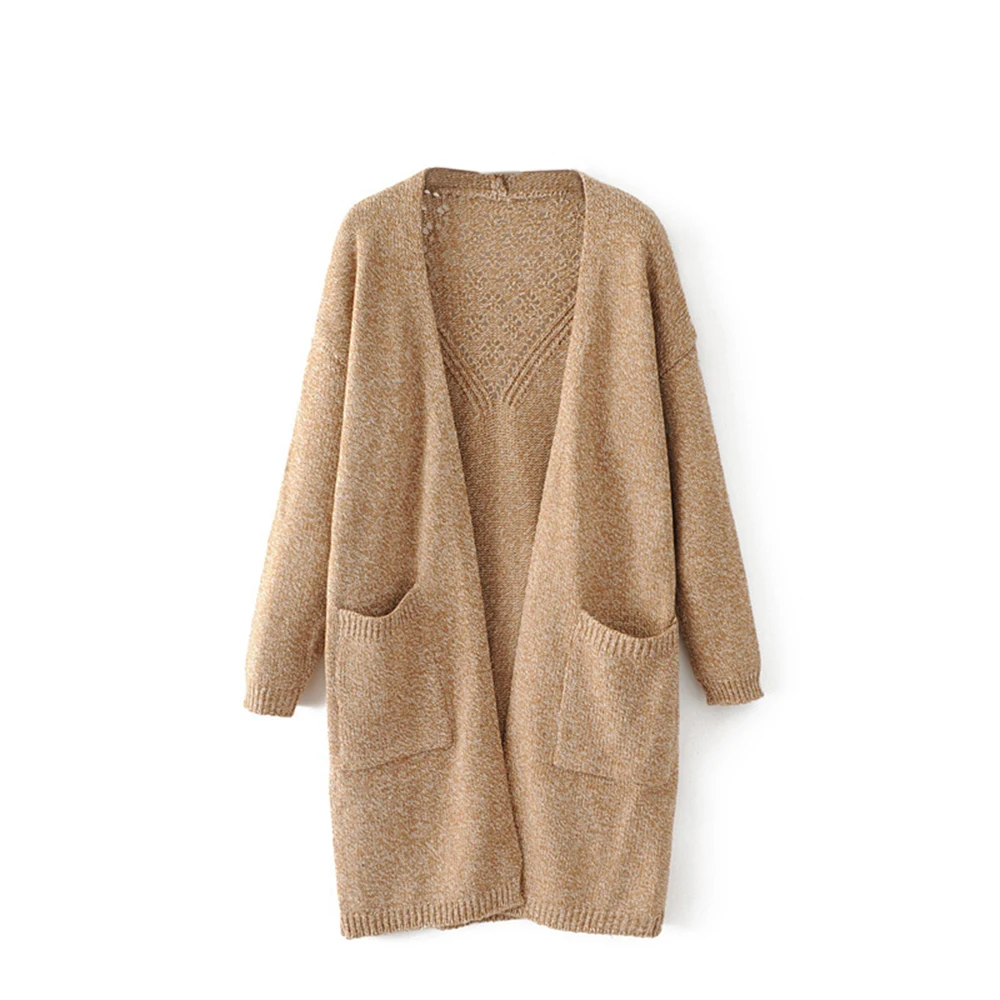 Женская просторная вязаная кофта 2019 теплая Осенняя Верхняя одежда Один размер