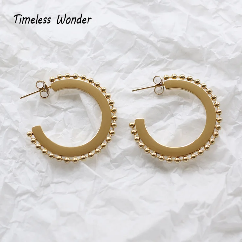 Женские серьги подвески с бусинами Wonder Titanium готические из нержавеющей стали в