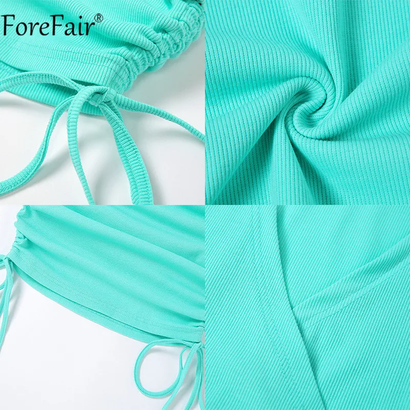 

Forefair V Neck Long Sleeve Bodycon Mini Women Sexy Dress Autumn Winter Bandage Ruched Party Casual Solid Dresses Night Club