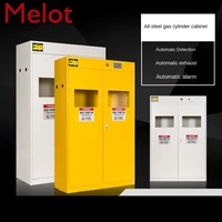 customized gas bottle explosion proof cabinet combustible gas storage box oxygen steel cylinder cabinet intelligent alarm