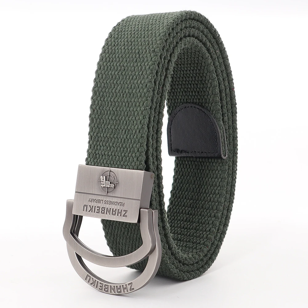 Ремень тактический мужской/женский брезентовый толстый хлопковый пояс с двойной