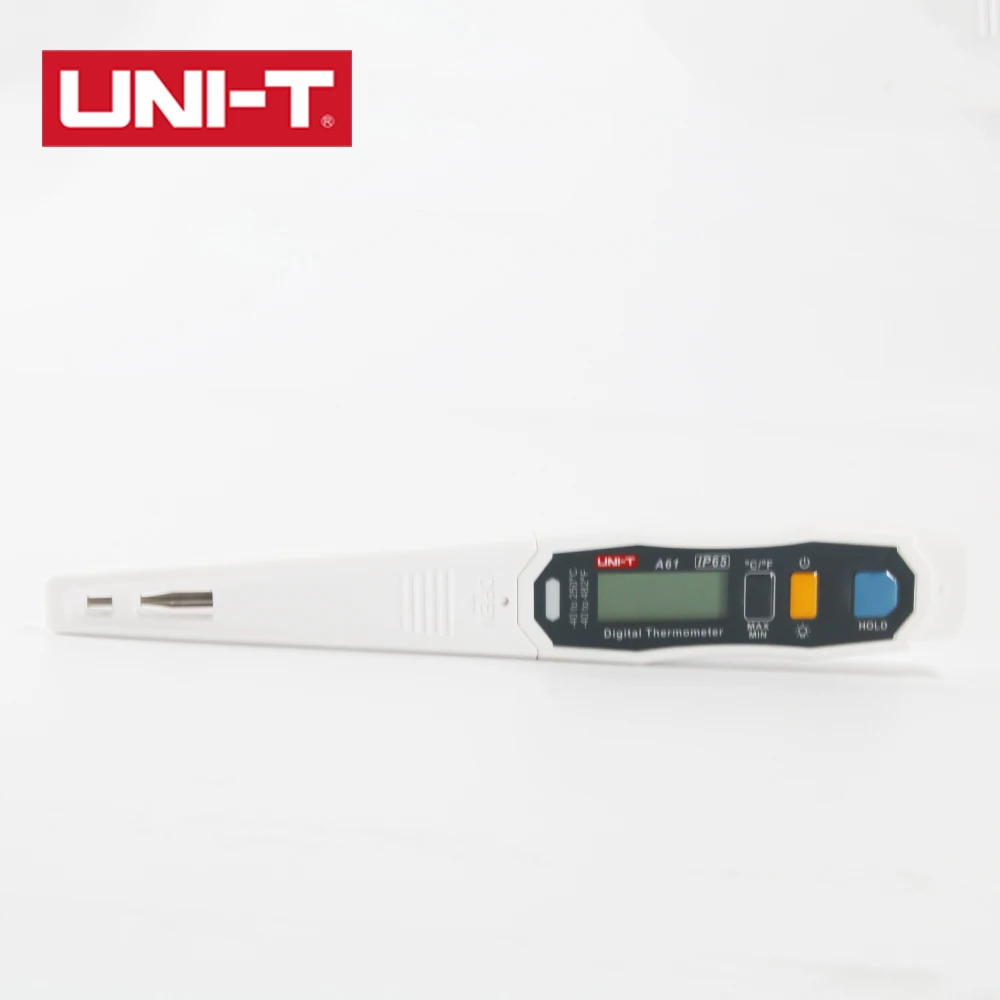 UNI T A61 светодиодный индикация Цифровой IP65 зонд защита воды масло Температура метр