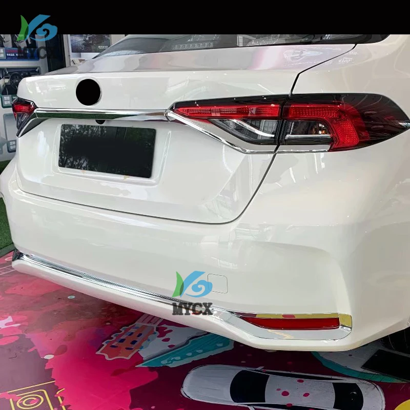 Подходит для Toyota Corolla E210 Sedan автомобильный Стайлинг хромированная крышка заднего бампера декоративная накладка 1 шт. авто аксессуары