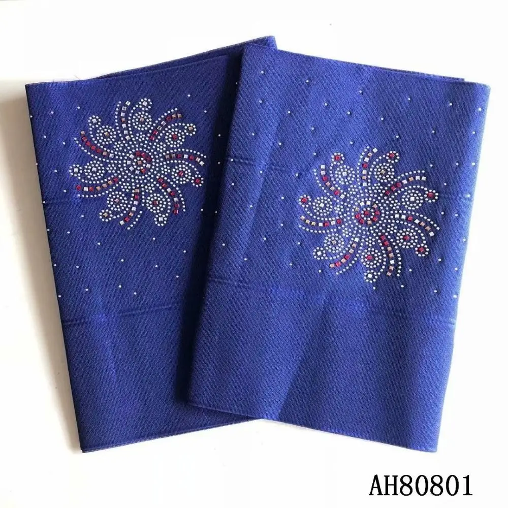 Aso Oke Headtie With Stones And Beads Nigerian Lace Fabric High Quality African Gele For Women 2pieces | Дом и сад