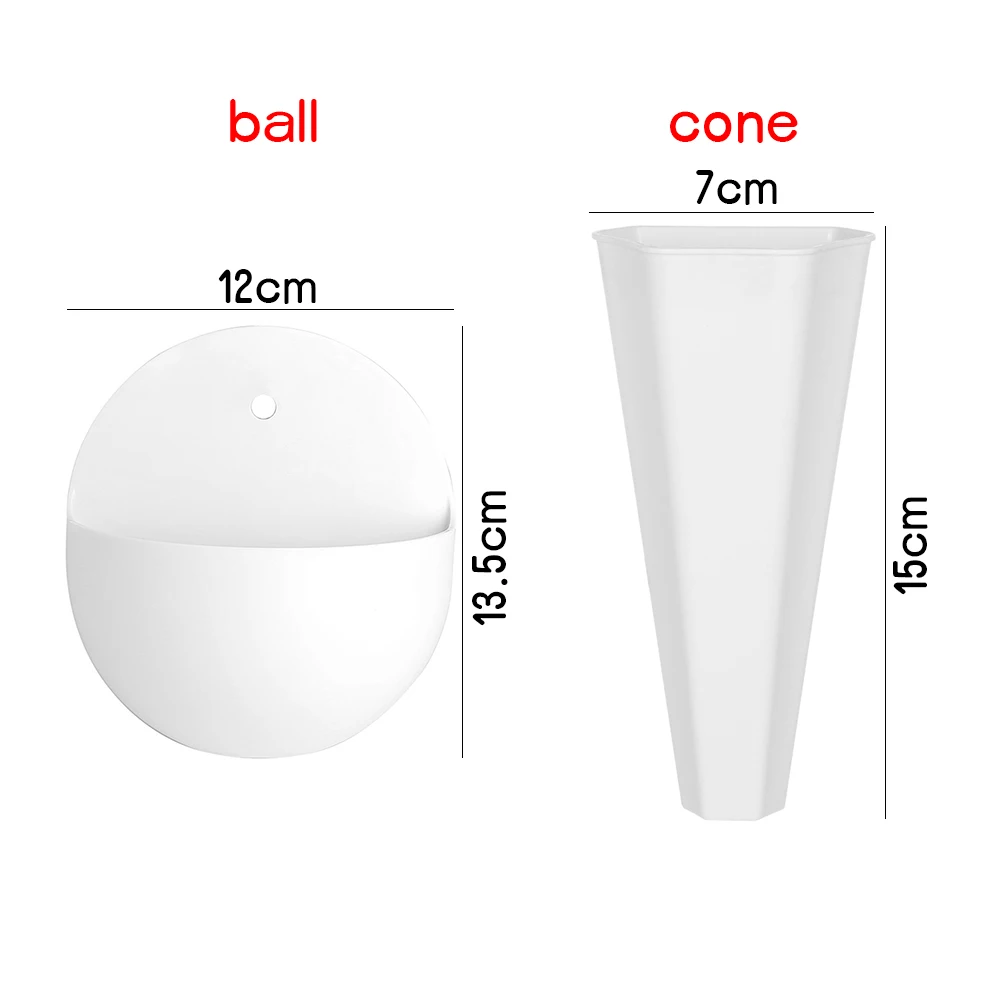 3D акриловый настенный шар/коническая форма прозрачная подвесная стеклянная ваза
