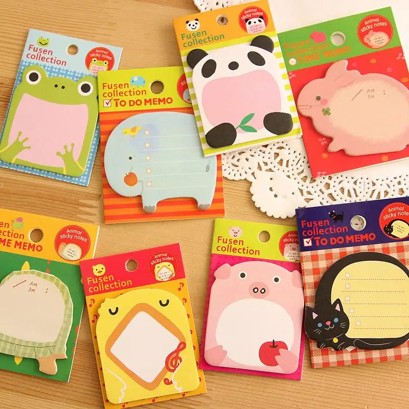 

Creative Stationery Forest Animal Series Cute Paper Memo Pad School Student Office Supplies Stationery For Zoo Panda Cats A5U8