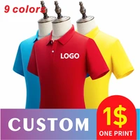 pure color lapel polo shirt summer fashion breathable mens and womens short sleeved tops custom embroidery printing logo 2021
