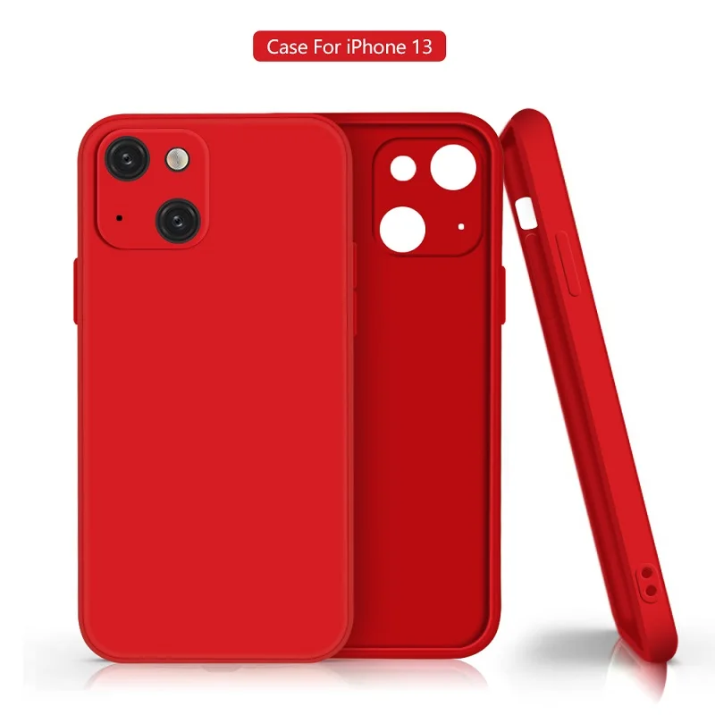 

For iPhone 13 Pro Max Mini Straight Edge Precise Hole Position Mobile Phone Case Matte Soft TPU Protective Cover
