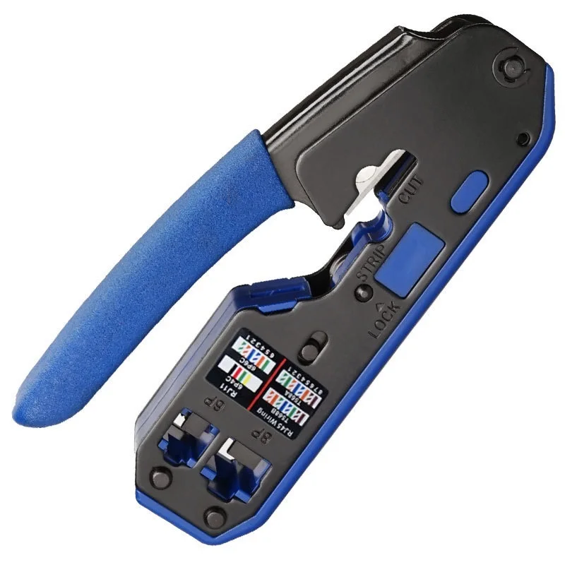 

EZ RJ45 Pass Crimper Tool Hand Network Tool Kit RJ45 Crimping Tool for Cat6 Cat5 Cat5e Connector 8P 6P Lan Cable Wires Pliers