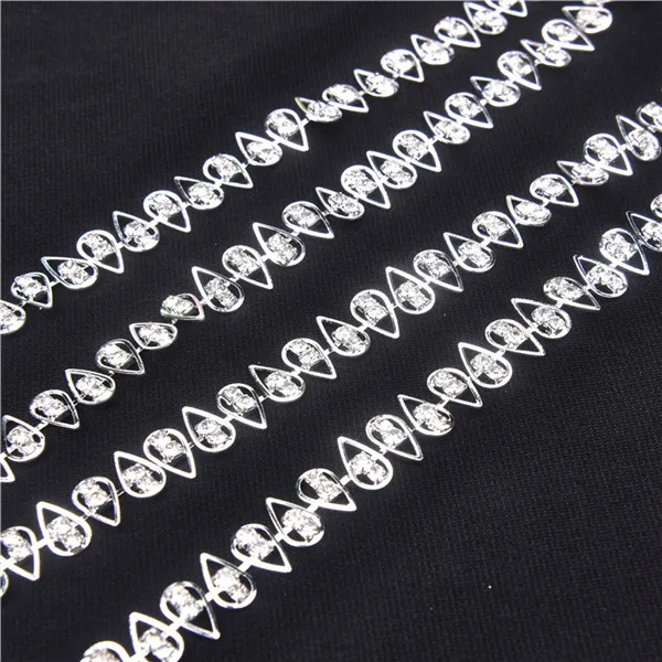style 1 1cm wide bling 1 ярд/лот модная свадебная жемчужная отделка подвеска-кристалл металлическая цепочка для свадебного платья украшение на голову - Цвет: style 1 1cm wide