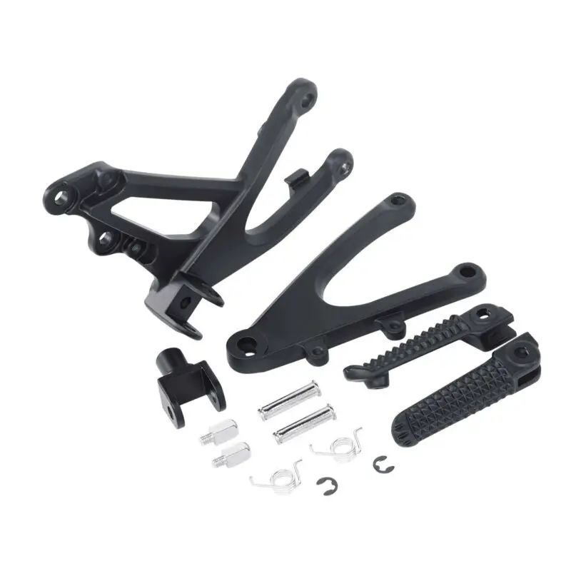 Motorcycle Front Rider Footrests Foot Pegs Bracket For YAMAHA YZF R1 YZF-R1 YZFR1 2007-2008 | Автомобили и мотоциклы
