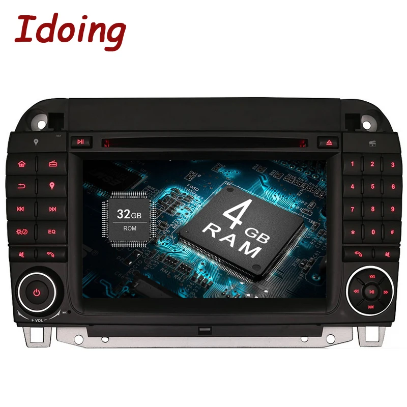Idoing 2 din Android 9.0 4G+32G 8Core For MercedesBenz CL55 600 Car Radio Dvd Player Steering Wheel Video WiFi 3G TV Fast Boot | Автомобили