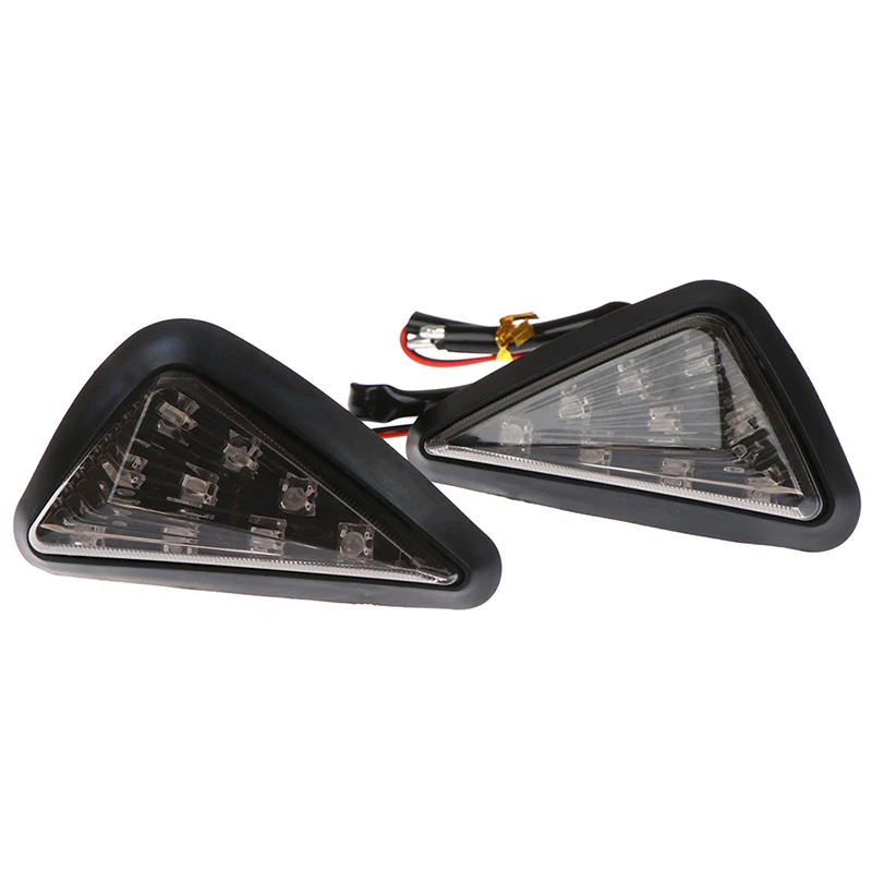 

1 Pair Blinker riangle Moto Turn Signal Lamps Piranha Light Motorcycle Flasher 9 LED Turn Light Motorbike Indicators