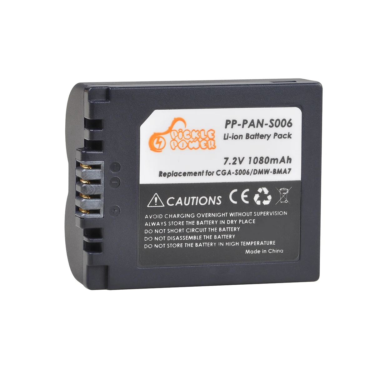 Фото Аккумулятор для смартфона PicklePower, для смартфонов Panasonic Lumix, флэш FZ30, FZ35, FZ38, зарядное устройство для CGAS006 №2