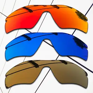 e o s 3 pieces ice blue fire red bronze gold polarized replacement lenses for oakley radarlock path oo9181 sunglasses free glo