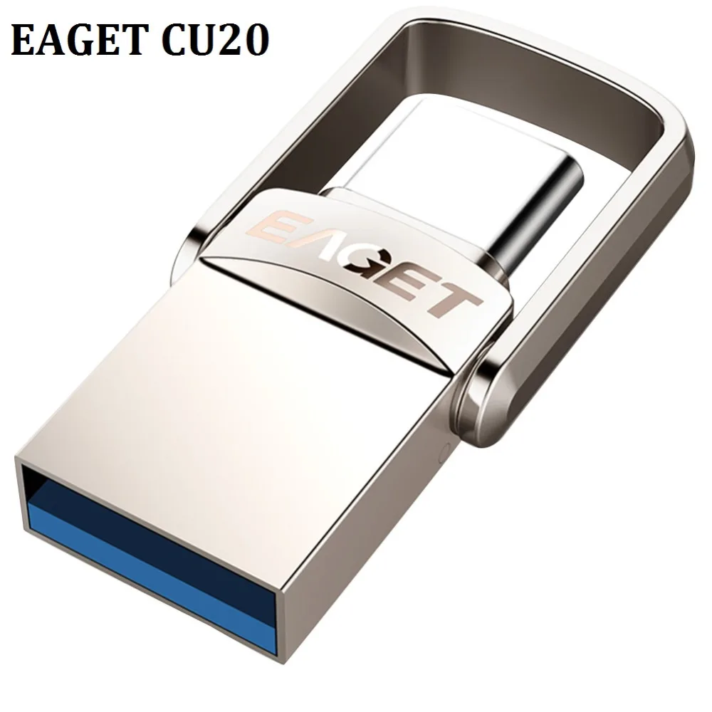 EAGET CU20/CU30/CU31/U81 металлическая флеш-накопитель USB 3,0 карта памяти OTG Тип C ручка диск Мини U диск 16 Гб/32 ГБ/64 Гб/128 ГБ
