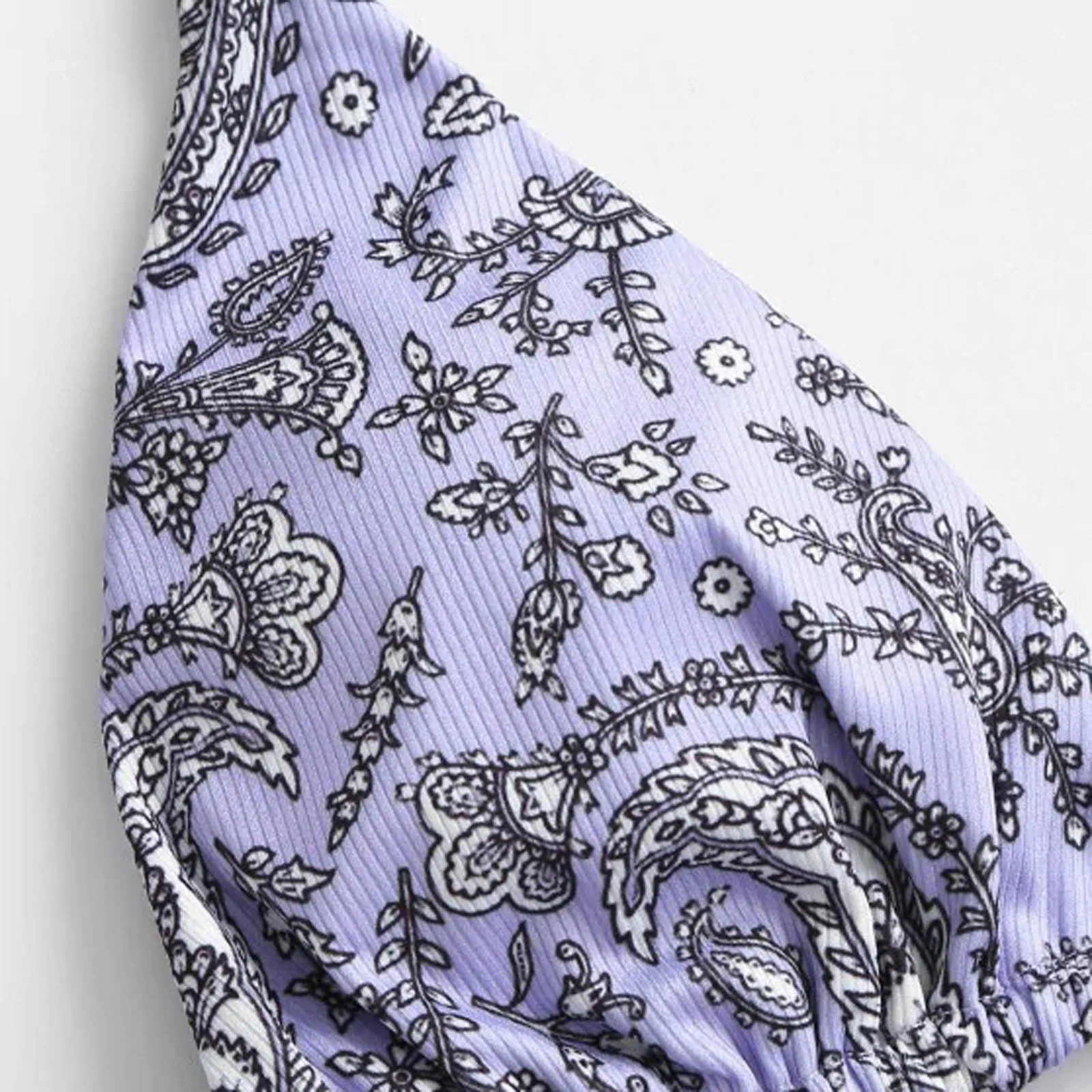 

Women's Sexy Deep V Swimsuit High Waist Halter Bikini Set Two Piece Swimwear Beachwear Bathing Suit 2021 #40