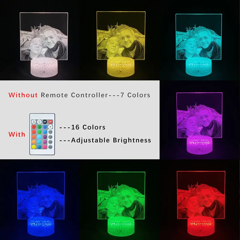 

3D Picture Lamp Night Light Couple System Color Change Miss Decoration Custom Table Lamp Reading Lamp Smart Phone Control Gift