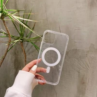 transparent pc phone case for 13promax 12pro xsmax xr 11pro max fully enclosed drop resistant protective cover magnetic shell