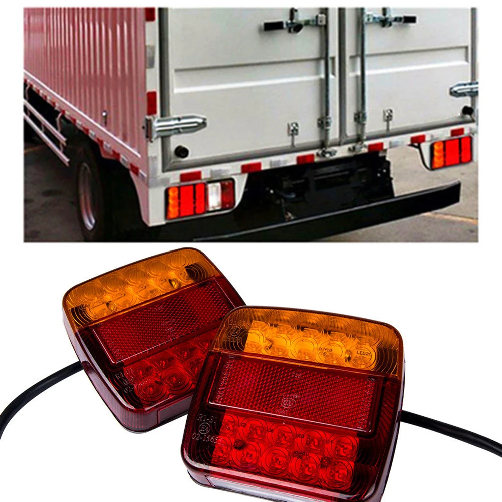 

1 Pair 20LED Trailer Truck Caravan Tail Light Turn Signal Indicator Rear Tail Brake Stop Light