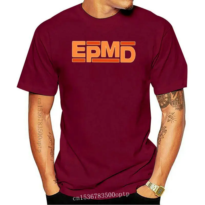 

Новая мужская футболка EPMD с музыкальным логотипом старой школы, топ в стиле рэп-хип-хоп, футболки, хлопковые мужские футболки с коротким рук...