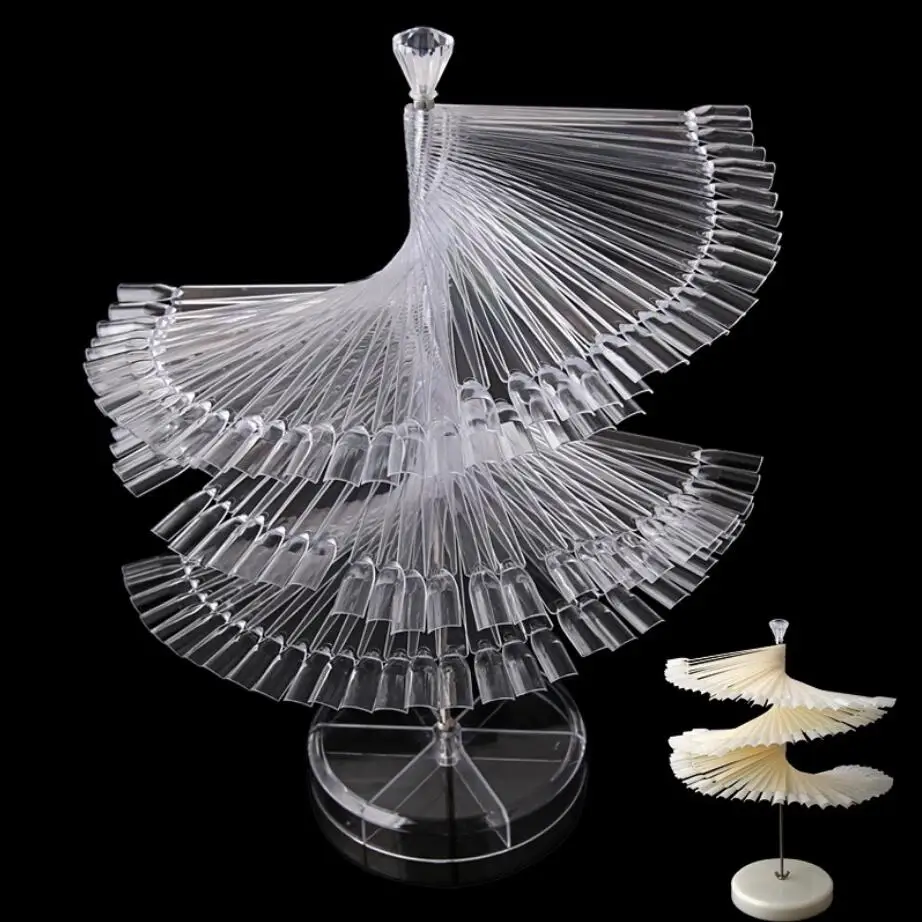 Подставка для дизайна ногтей вращающаяся полка накладных 120 палочек инструмент