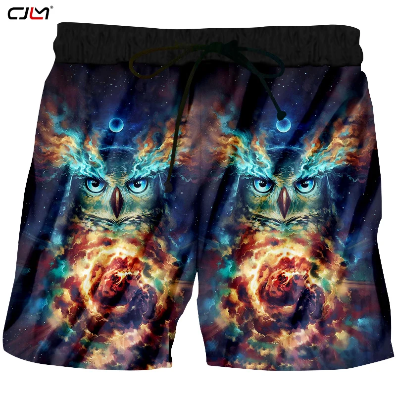 

CJLM 2019 Hot Sale Summer Shorts Mens Hip Hop Printing Owl Factory Direct Supply Original Design Shorts Drop-ship