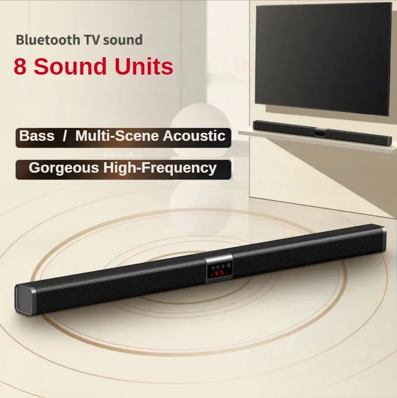 Wireless Bluetooth 5.0 Soundbar Stereo Speaker  20W Soundbar with Subwoofer TV Home Theater Boombox Subwoofers Remote Control