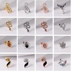 Серьги-гвоздики из хирургической стали с фианитами, ювелирные изделия для пирсинга ушной раковины с кристаллами в виде змеи, змейки, 1 шт., 20 г, 361L