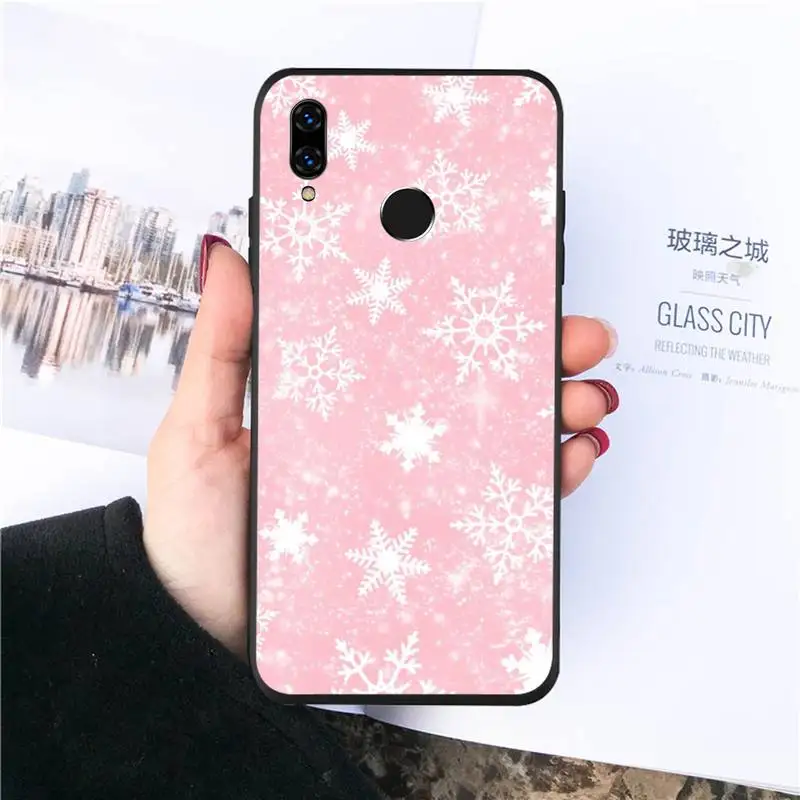 

Merry Christmas snowflake Phone Cases For Huawei honor Mate P 10 20 30 40 Pro 10i 9 10 20 8 x Lite funda coque