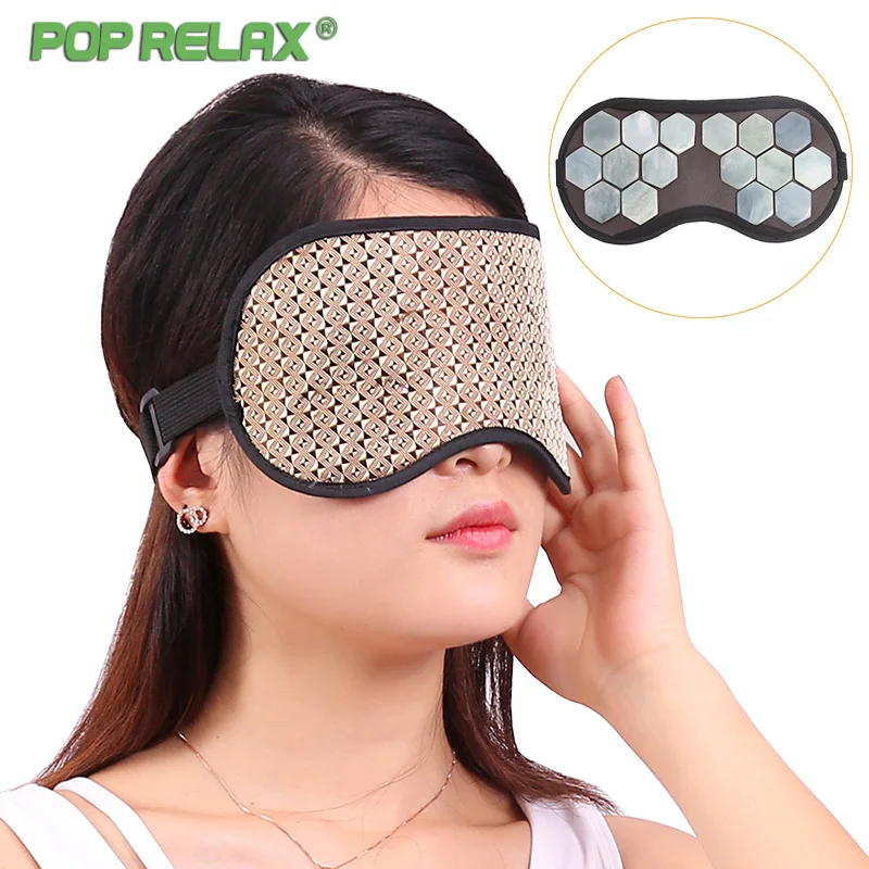 POP RELAX Jade маска для глаз массаж забота о здоровье Темный нефрит камень патч сна