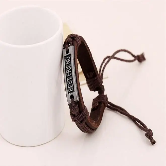 Charm Vintage Multilayer Leather Bracelet Women Believe Bracelets Cheap Jewelry Best Friends Gift#28322 | Дом и сад