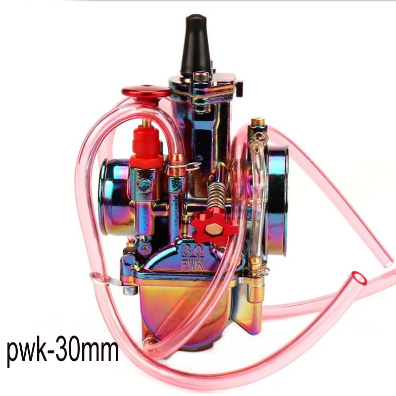 30mm Красочный PWK 28 мм 30 мм 32 мм 34 мм карбюратор мотоцикл 2T 4T двигатель скутеры Dirt Bike ATV мото мотоцикл Carburador - Цвет: 30mm