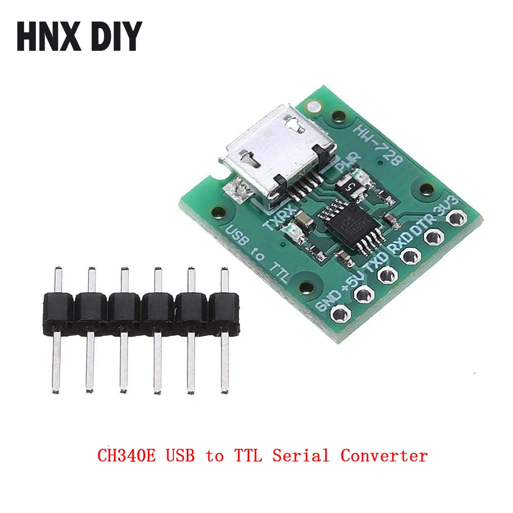 

5pcs CH340E USB to TTL Serial Converter, 5V/3.3V Alternative CH340G Module For Arduino Pro mini CH340
