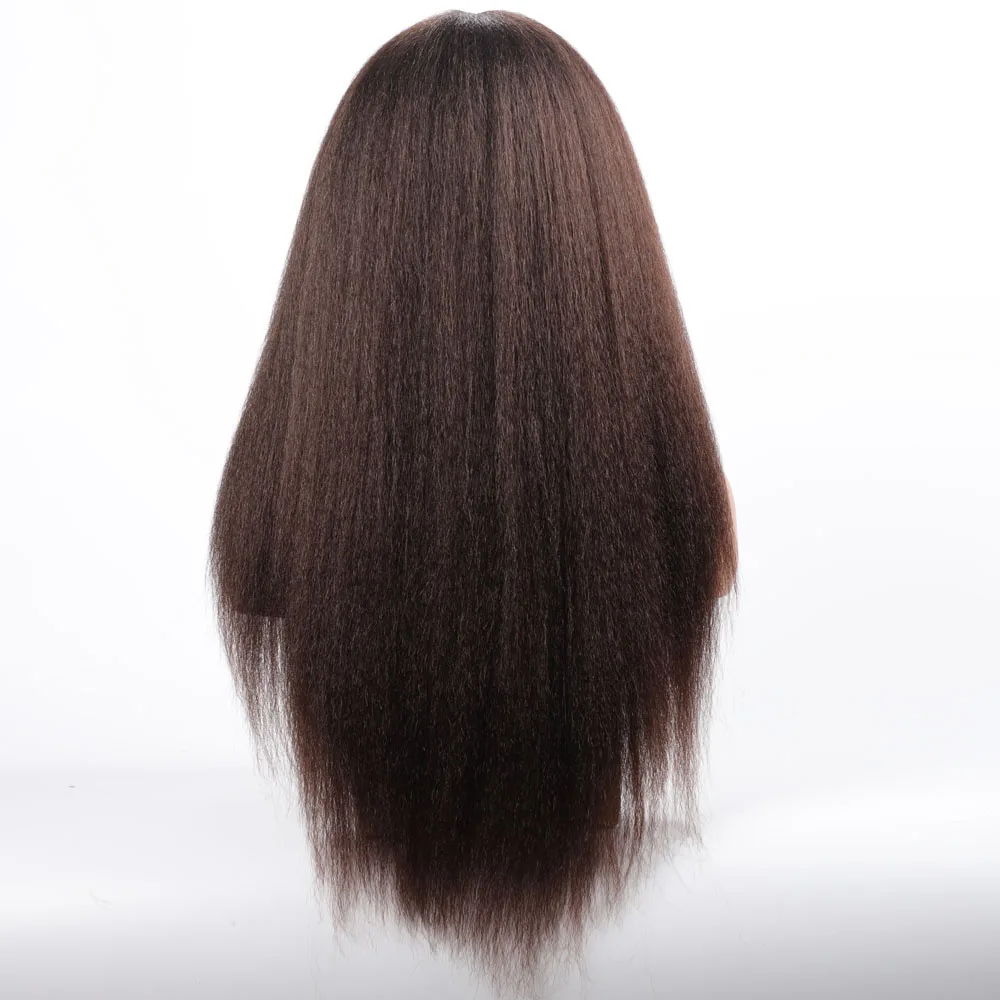 Long Synthetic Wig Kinky Straight for Black Women Straight Synthetic Afro Wig Black Blonde White Heat Resistant Hair