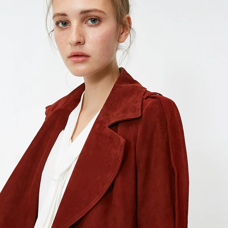 Vero Moda Новая женская кожаная куртка на пуговицах, на шнуровке, из овчины, с лацканами | 318310545