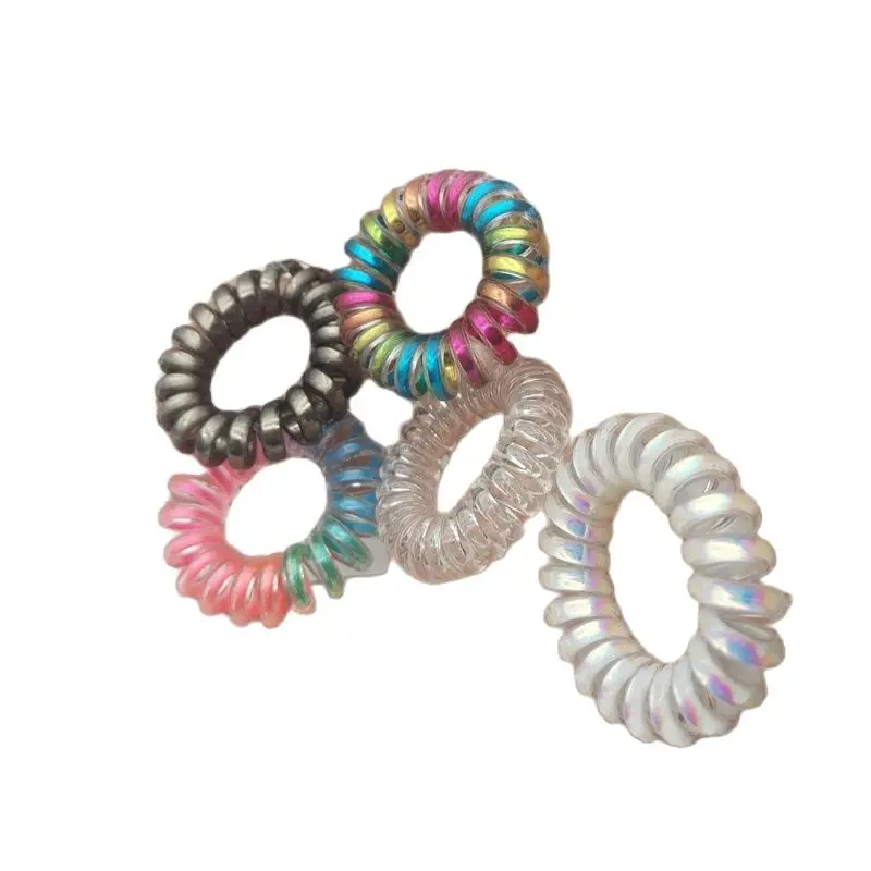 

5 штук в наборе, Размеры 3,5 см телефонная линия волос веревки для девочек смешанный резинки для волос малыш держатель галстук Резинки аксесс...