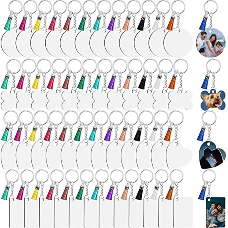 

160 шт. чистых сублимационных брелоков, набор сублимационных брелоков, кисточки, используется для изготовления украшений своими руками