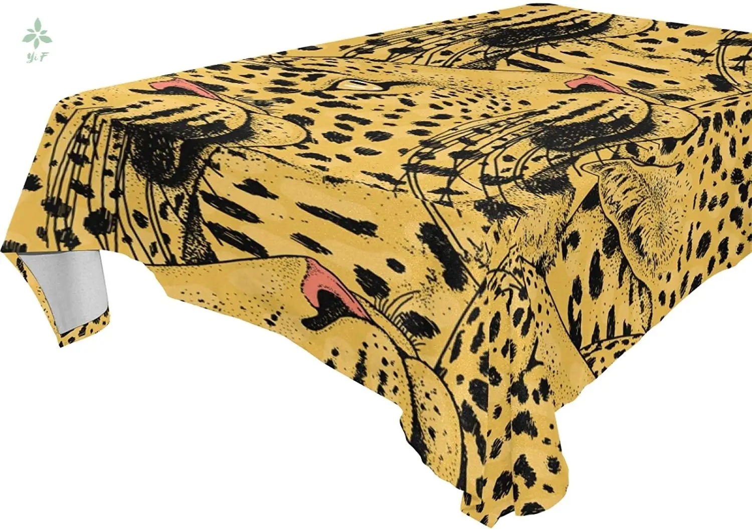 

Leopard Face Tattoo Tablecloth Rectangle Modern Table Covers For Dinner Party