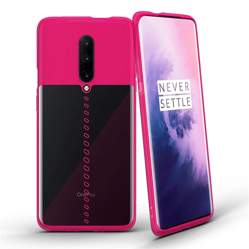 Чехол для Oneplus 7 Pro прозрачный мягкий Силиконовый противоударный чехол с полным