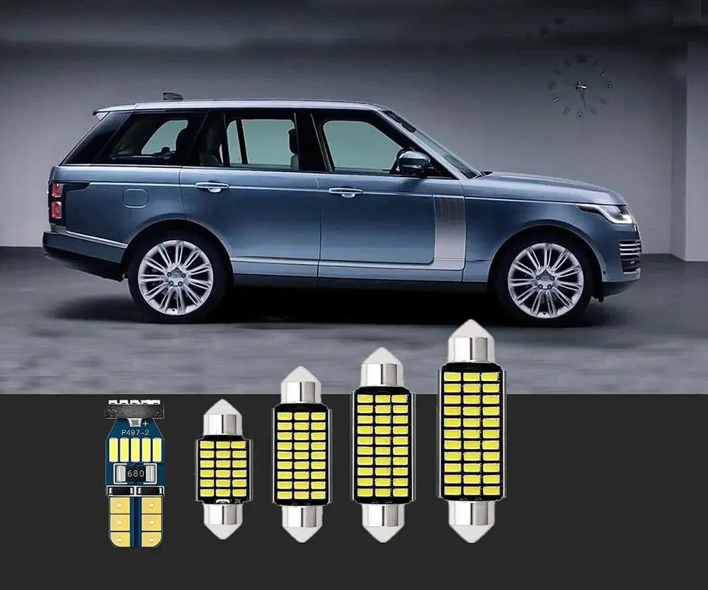 6 светодиодный т. белые светодиодные автомобильные внутренние фонари T10 и 41 для Land